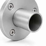 Round Tube Wall Flange Connector — Matte silver appearance concept