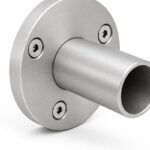 Round Tube Wall Flange Connector — Matte silver appearance concept