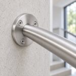 Round Tube Wall Flange Connector — Matte silver appearance concept