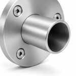 Round Tube Wall Flange Connector — Fine-brushed silver appearance concept