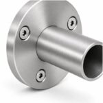 Round Tube Wall Flange Connector — Fine-brushed silver appearance concept