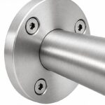 Round Tube Wall Flange Connector — Satin silver appearance concept