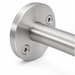 Oval Saddle Round Wall Handrail Bracket — Reference silver appearance