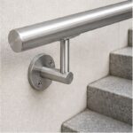 Oval Saddle Round Wall Handrail Bracket — Reference silver appearance