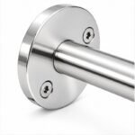 Oval Saddle Round Wall Handrail Bracket — Reflective silver appearance concept