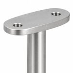 Oval Saddle Round Wall Handrail Bracket — Satin silver appearance concept