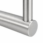 Oval Saddle Round Wall Handrail Bracket — Satin silver appearance concept