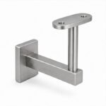 Narrow Plate Side Fix Handrail Bracket — Reference silver appearance