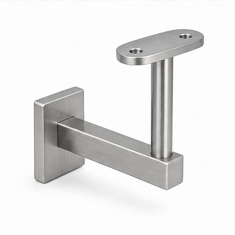 Narrow Plate Side Fix Handrail Bracket — Reference silver appearance