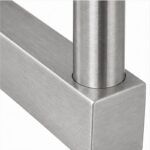 Narrow Plate Side Fix Handrail Bracket — Reference silver appearance