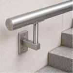 Narrow Plate Side Fix Handrail Bracket — Reference silver appearance