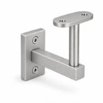 Narrow Plate Side Fix Handrail Bracket — Matte silver appearance concept