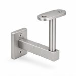 Narrow Plate Side Fix Handrail Bracket — Matte silver appearance concept