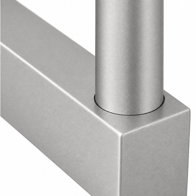 Narrow Plate Side Fix Handrail Bracket — Matte silver appearance concept