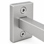 Narrow Plate Side Fix Handrail Bracket — Matte silver appearance concept