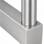 Narrow Plate Side Fix Handrail Bracket — Fine-brushed silver appearance concept