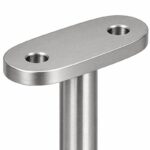 Narrow Plate Side Fix Handrail Bracket — Satin silver appearance concept