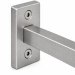 Narrow Plate Side Fix Handrail Bracket — Satin silver appearance concept