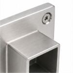 Square Tube Wall Flange Connector — Reference silver appearance