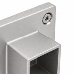 Square Tube Wall Flange Connector — Matte silver appearance concept