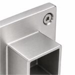 Square Tube Wall Flange Connector — Fine-brushed silver appearance concept