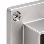 Square Tube Wall Flange Connector — Satin silver appearance concept