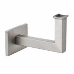 Square Section Curved Seat Handrail Bracket — Reference silver appearance