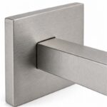 Square Section Curved Seat Handrail Bracket — Reference silver appearance