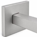 Square Section Curved Seat Handrail Bracket — Matte silver appearance concept
