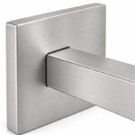 Square Section Curved Seat Handrail Bracket — Fine-brushed silver appearance concept