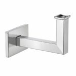 Square Section Curved Seat Handrail Bracket — Reflective silver appearance concept