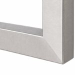 Square Section Curved Seat Handrail Bracket — Satin silver appearance concept