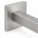 Square Cover Round Stem Handrail Bracket — Reference silver appearance