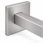 Square Cover Round Stem Handrail Bracket — Fine-brushed silver appearance concept
