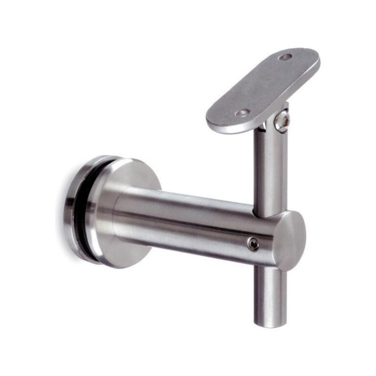 Pivoting Glass Handrail Bracket — Reference silver appearance — SSR-086
