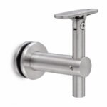 Pivoting Glass Handrail Bracket — Reference silver appearance — SSR-086
