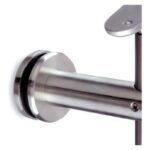 Pivoting Glass Handrail Bracket — Reference silver appearance — SSR-086