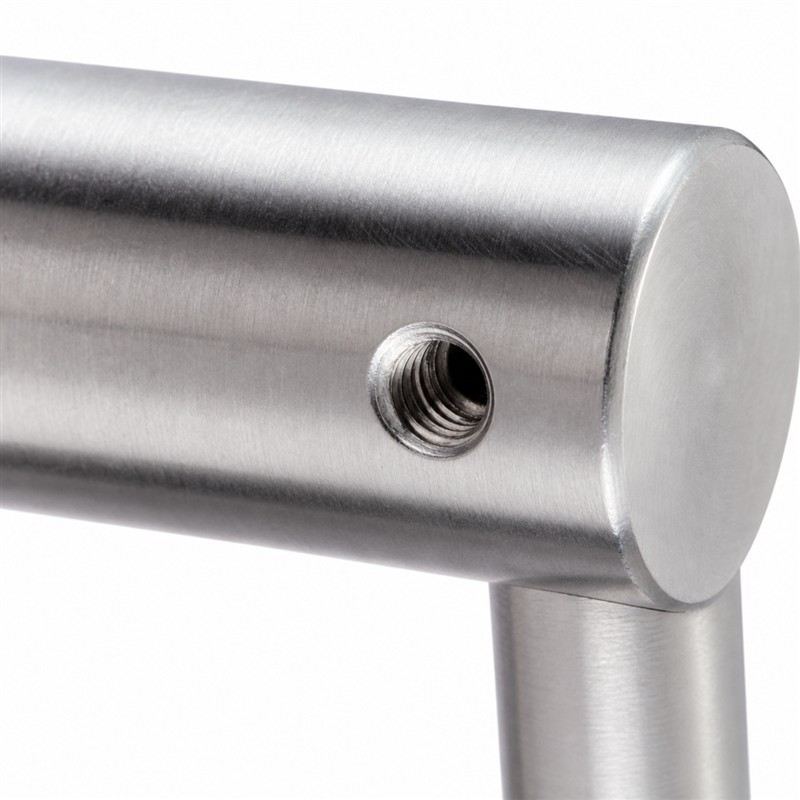 Pivoting Glass Handrail Bracket — Reference silver appearance — SSR-086