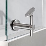 Pivoting Glass Handrail Bracket — Reference silver appearance — SSR-086