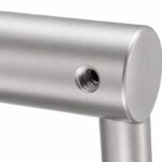 Pivoting Glass Handrail Bracket — Matte silver appearance concept — SSR-087