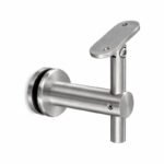 Pivoting Glass Handrail Bracket — Fine-brushed silver appearance concept — SSR-088
