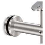 Pivoting Glass Handrail Bracket — Fine-brushed silver appearance concept — SSR-088