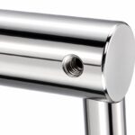 Pivoting Glass Handrail Bracket — Reflective silver appearance concept — SSR-089