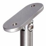 Pivoting Glass Handrail Bracket — Satin silver appearance concept — SSR-090