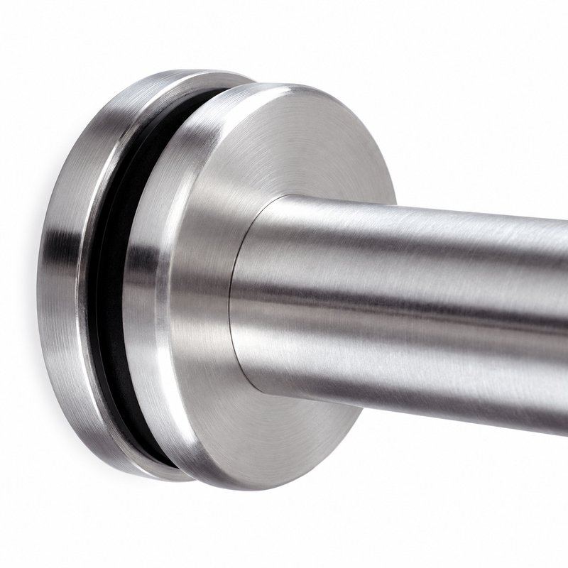 Pivoting Glass Handrail Bracket — Satin silver appearance concept — SSR-090