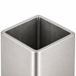 Square Post Floor Socket Base — Satin silver appearance concept