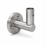 Upright Socket Wall Handrail Bracket — Reference silver appearance