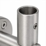 Upright Socket Wall Handrail Bracket — Reference silver appearance
