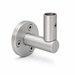 Upright Socket Wall Handrail Bracket — Matte silver appearance concept
