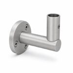 Upright Socket Wall Handrail Bracket — Matte silver appearance concept